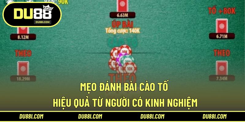 Mẹo đánh bài cào tố hiệu quả từ người có kinh nghiệm